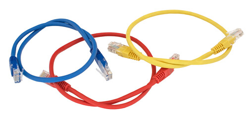 Network Ethernet Cable Over White