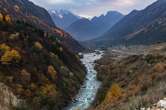 Digora Gorge in North Ossetia-Alania republic