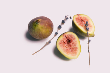 fresh figs isolated on white