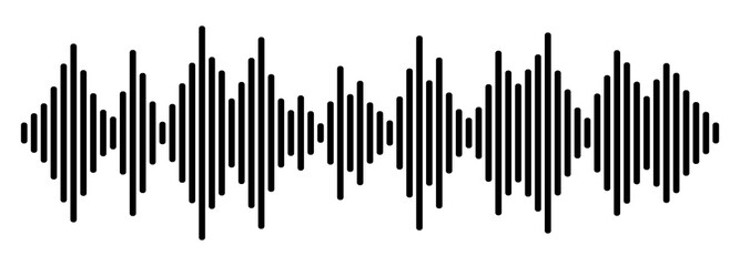 Sound wave. Audio equalizer. Detailed liness on white background. Musical concept. Abstract vector illustration.