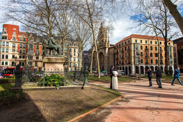 Paisaje urbano del centro de Bilbao