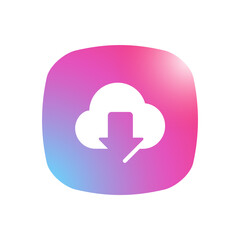 Cloud Download - Mobile App Icon