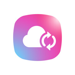 Cloud Sync - Mobile App Icon