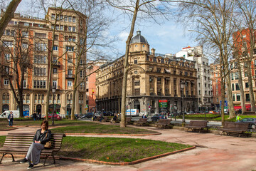 Paisaje urbano del centro de Bilbao