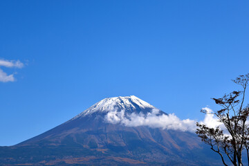 朝霧高原から見える秋の富士山