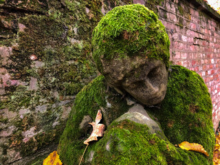 Beautiful cemetary or graveyard Südfriedhof Sudfriedhof in Munich, Germany, famous landmark...