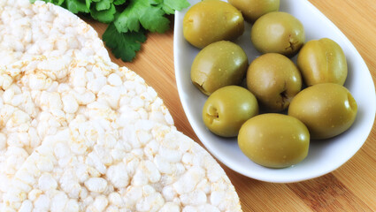 Olives and other healthy vegetables.