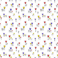 seamless pattern design on a white background with multicolored colors