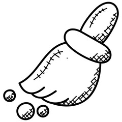
A broom and dust particles doodle creatively showing network cleaning
