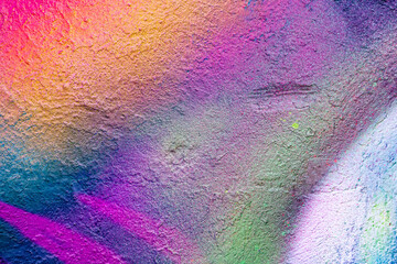 Beautiful pattern of street art graffiti background. The wall is decorated with abstract spray drawing. Modern style urban culture of street youth. Abstract picture on wall