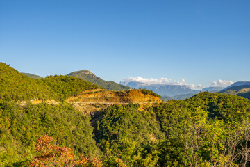 Fototapeta na wymiar Nature, summer landscape in albanian mountains