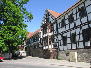 Schlagdstraße in der Fachwerkstadt Wanfried an der Werra in Hessen