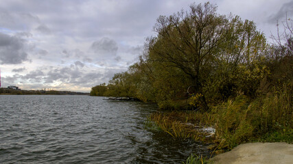 river and clouds