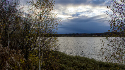 sunset over the river