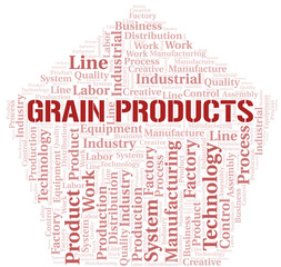 Obraz premium Grain Products word cloud create with text only.