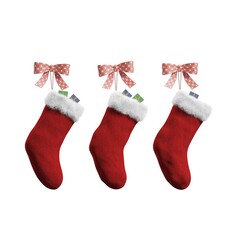 red christmas sock isolated on white background