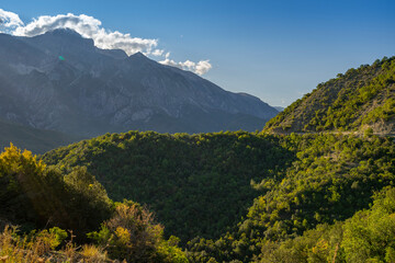 Nature, summer landscape in albanian mountains