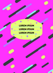 Popular editable pattern for notebook on colorful background with splashes