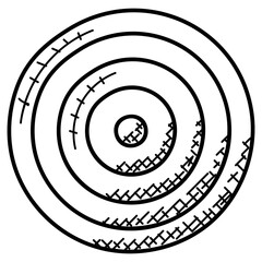 
Concentric circular  shape target showing the concept of archery target.
