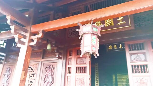 Tu Sac Khai Doan pagoda is an architectural combination between the Ruong house in Hue and the Ede&rsquo;s long house Buon Ma Thuot, Daklak, Vietnam
