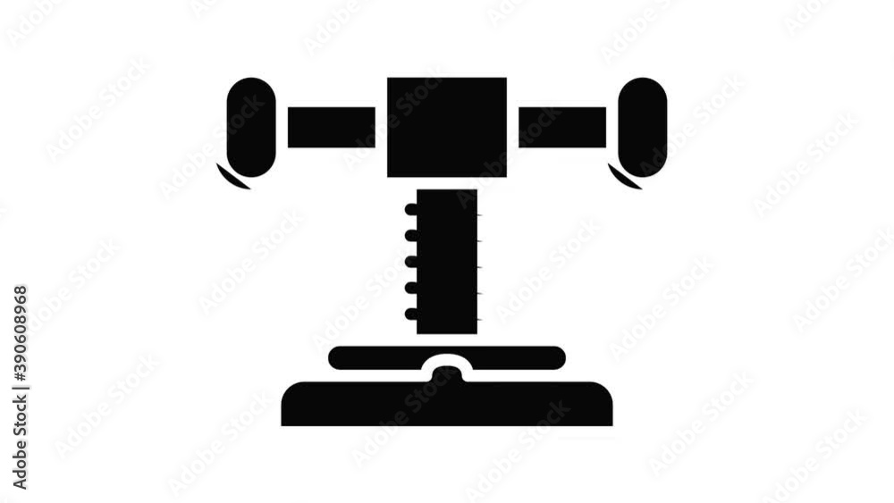Poster scaffolding icon animation. motion set of best icons and then each objects is shown separately