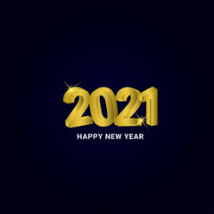 Fototapeta na wymiar Happy 2021 new year Vector Design For Banner Print and Greeting Background
