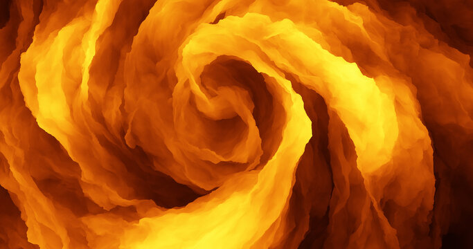 Fire And Flames Abstract. Cartoon Style. 3D Illustration Render. High Quality CG Render.