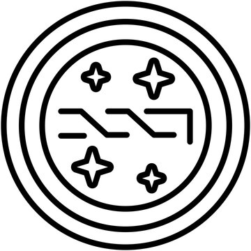 
Physical golden coin Nxt (NXT), digital cryptocurrency (NXT) icon
