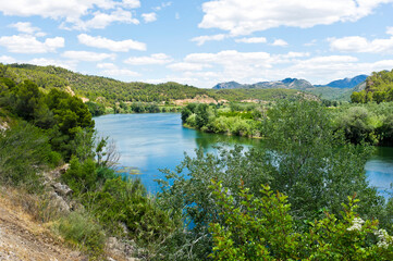 Fototapeta na wymiar River Ebro, near Tortosa, Tarragona, Catalonia, Spain