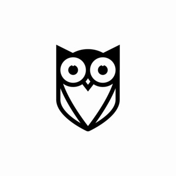 owl on white owl icon simple designs 