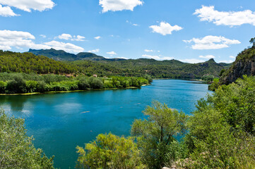 Fototapeta na wymiar River Ebro, near Tortosa, Tarragona, Catalonia, Spain
