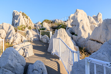 夕方の白崎海洋公園（白崎海岸）和歌山県日高郡　
Evening Shirasaki Coast ...