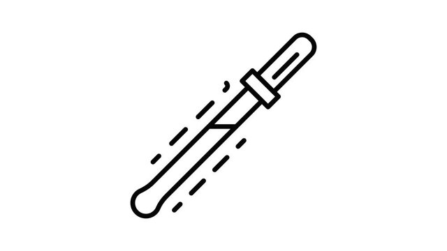 Pipette icon animation. Motion set of best icons and then each objects is shown separately