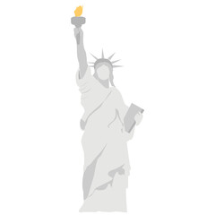 
Icon with statue of liberty is proclaiming the american independence day celebrations

