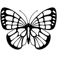 
A colored butterfly flat icon image
