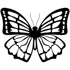 
A colored butterfly flat icon image
