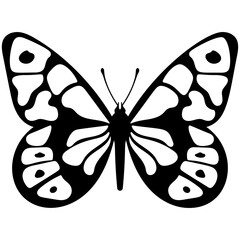 
A colored butterfly flat icon image
