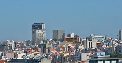 Fototapeta na wymiar Panoramic view of the modern Lisbon city - Portugal