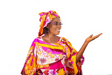 portrait of mature beautiful smiling african woman at home.