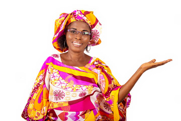 portrait of mature beautiful smiling african woman at home.