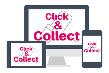 Click & Collect internet shopping consept