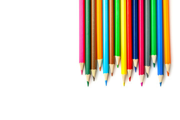 Various multi colored pencils