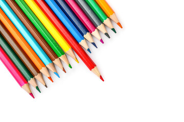 Various multi colored pencils