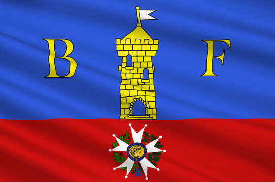 Flag of Belfort in Franche-Comte is a Region of France
