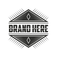 branding object vintage insignia or logotype