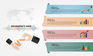 Infographic template for business and financial presentation.