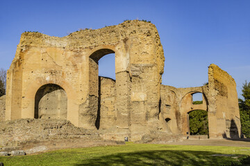 Fototapeta na wymiar Ruins of the Baths of Caracalla (Terme di Caracalla). These were one of the most important baths of Rome at the time of the Roman Empire. Rome, Italy.
