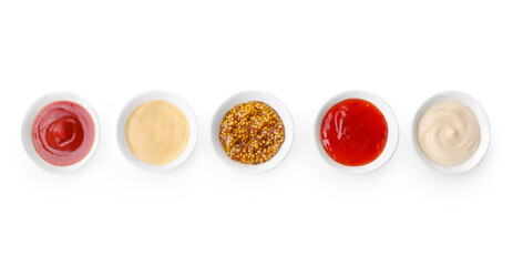 Assorted tasty rich sauces