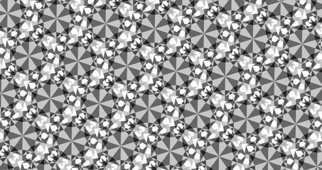 repetitive abstract geometric monochrome pattern-10a2b of a ten sided polygon-10a2