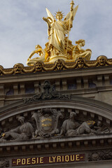 Fototapeta na wymiar Paris (France). Architectural detail of the Opera Garnier in the city of Paris